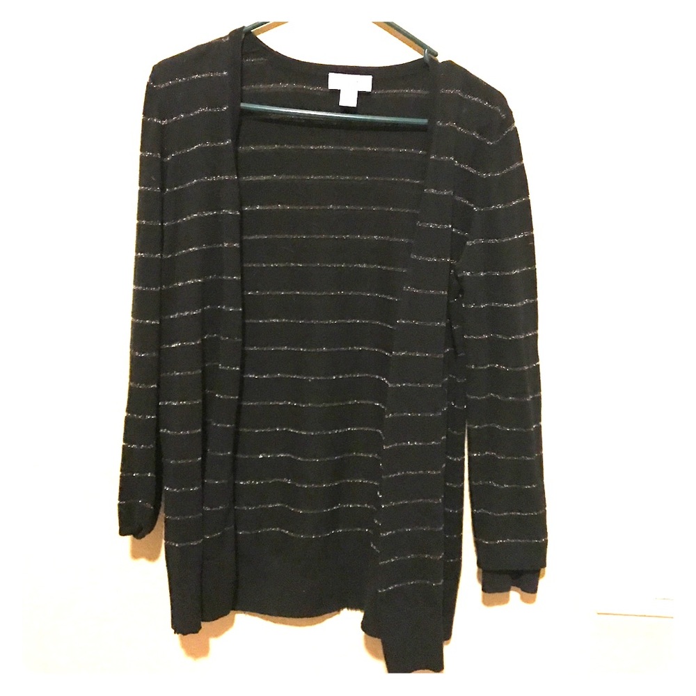 LOFT blk/gold cardigan